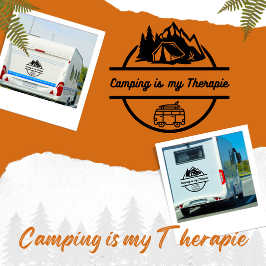 Autoaufkleber "Camping is my Therapie"