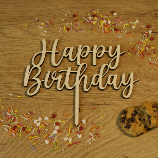 Tortenstecker / Cake Topper "Happy Birthday"