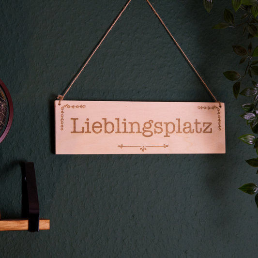 Holzschild "Lieblingsplatz"